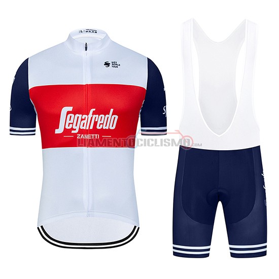 Abbigliamento Ciclismo Segafredo Zanetti Manica Corta 2020 Bianco Rosso